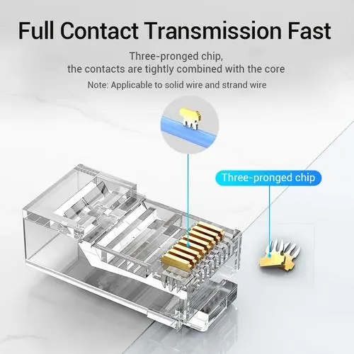 [RJ45-CAT6] Konektor RJ45 Cat6 7 6A 5e UTP